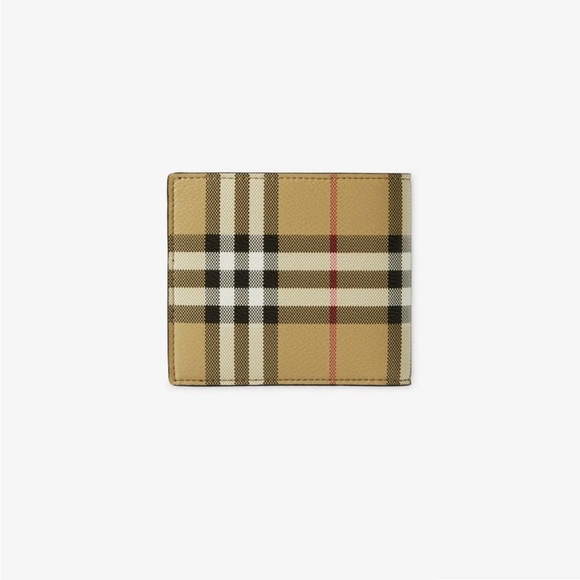 Burberry Beige Checkered Card Holder - Picture 1 of 4
